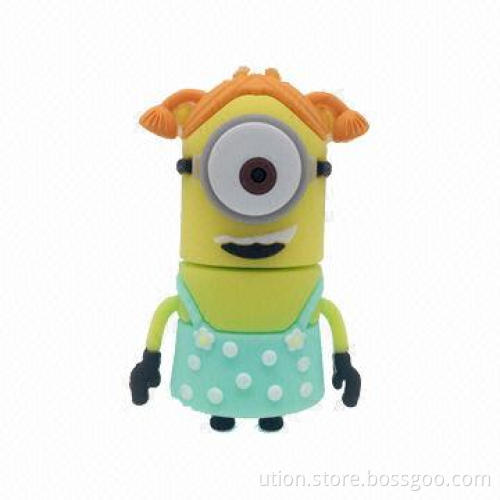 Cartoon Style Promotional USB Accessory, with 1 to 64GB Memory Capacity